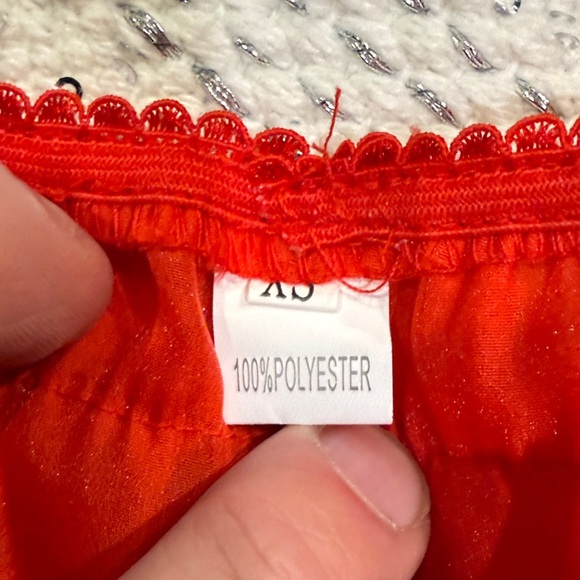 Red Ruffled Women's Skorts - Picture 3 of 3